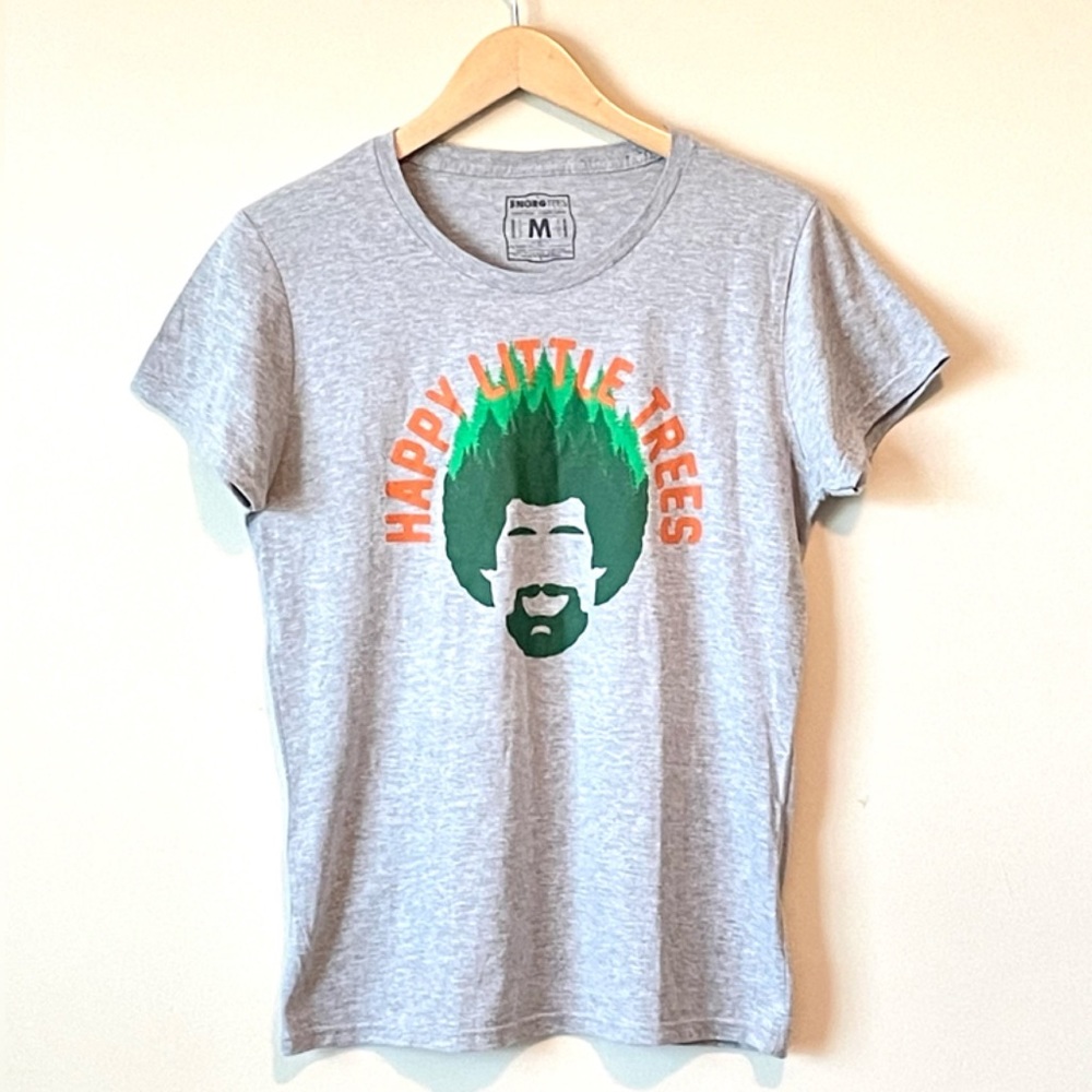 NWOT Happy Little Trees Bob Ross Novelty T-shirt/Medium